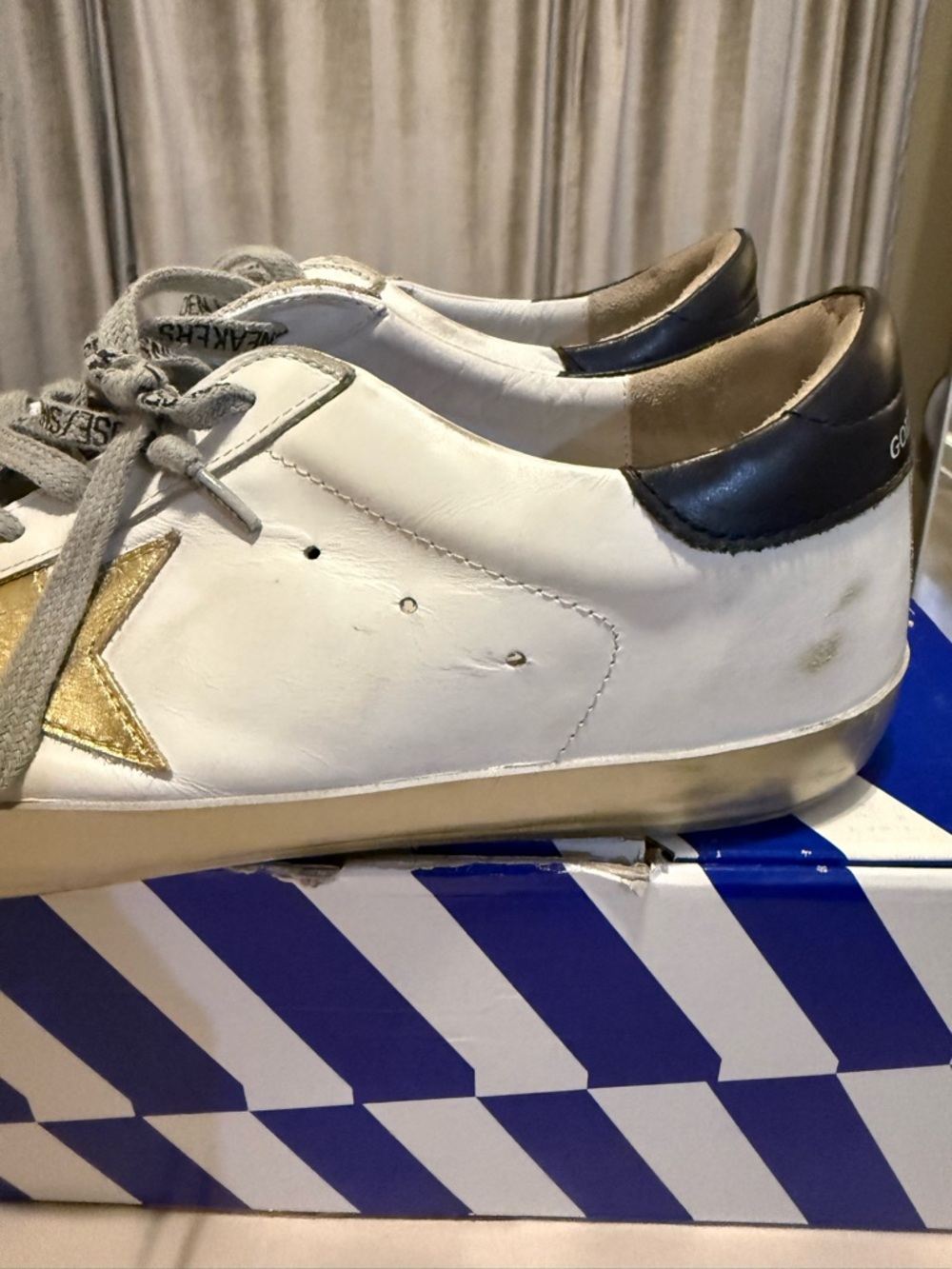 Golden Goose White Gold Star Low-Top Sneakers Size 44 - Picture 11 of 16
